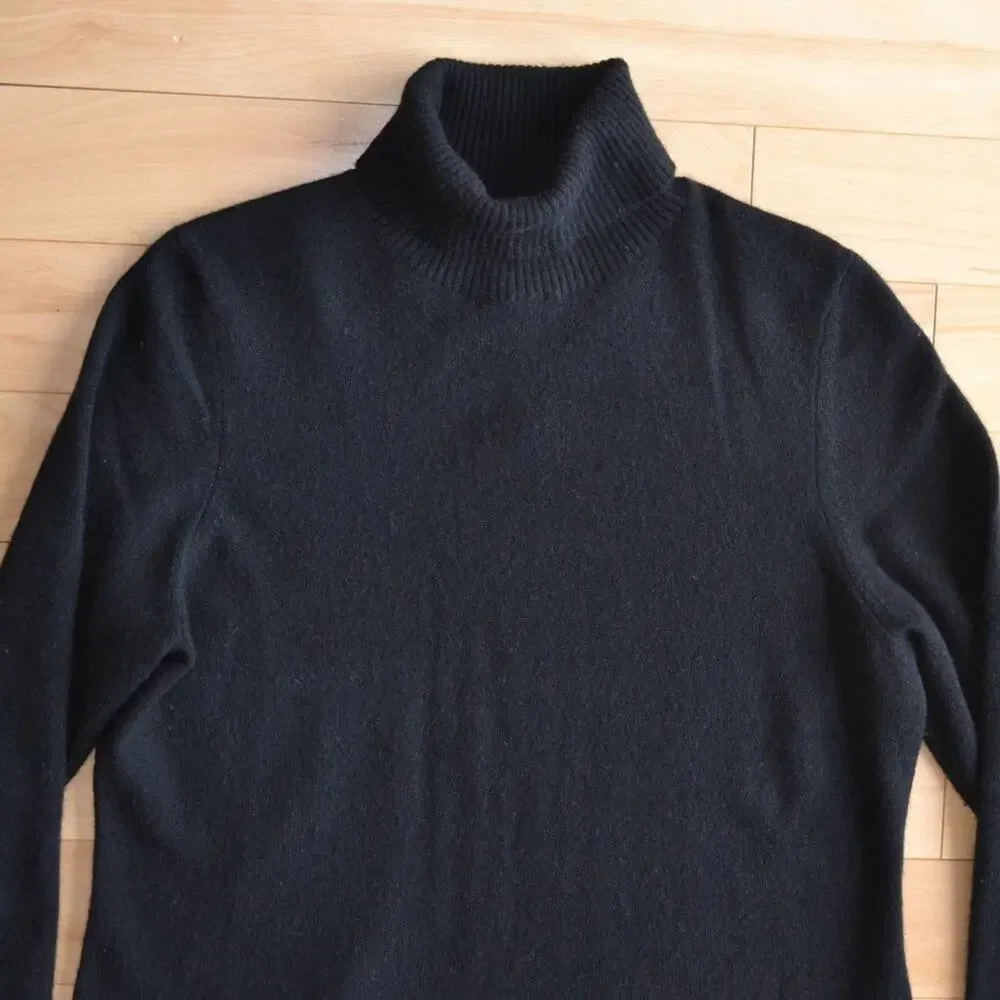 Sutton Studio Black Turtleneck Sweater